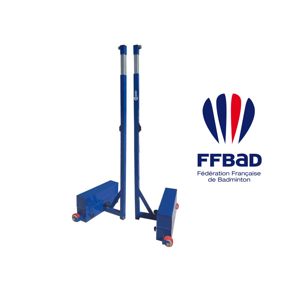 Trụ Cầu Lông Thi Đấu Di Động, Sơn Xanh Biển, Chiều Cao Có Thể Điều Chỉnh, Đối Trọng Thép 80kg Sodex Sport Mã Sản Phẩm S27235B