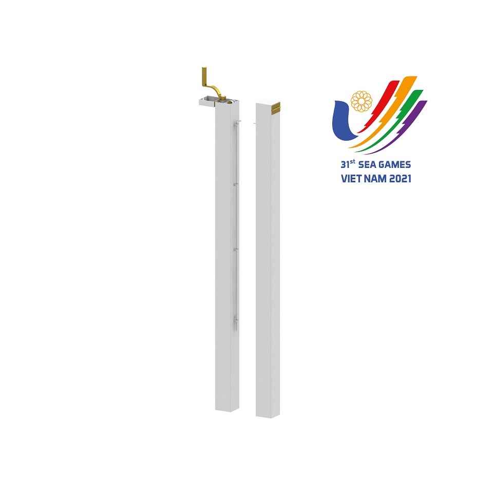 Trụ Tennis Chôn Nòng, Ống Kẽm Vuông 80 x 80mm, Tăng Đơ Trong Sodex Sport Mã Sản Phẩm S25225