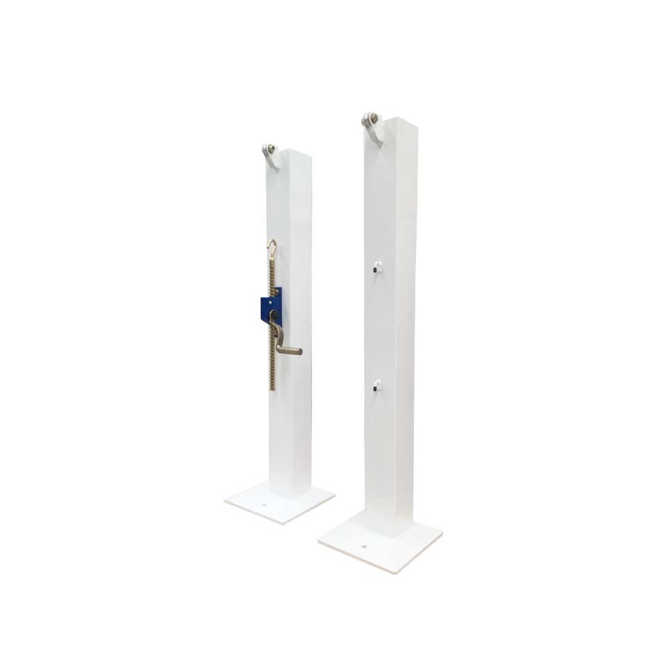 Trụ Tennis Đặt Nổi, Ống Thép Mạ Kẽm Vuông 100x100mm, Tăng Đơ Ngoài Sodex Sport Mã Sản Phẩm S25252