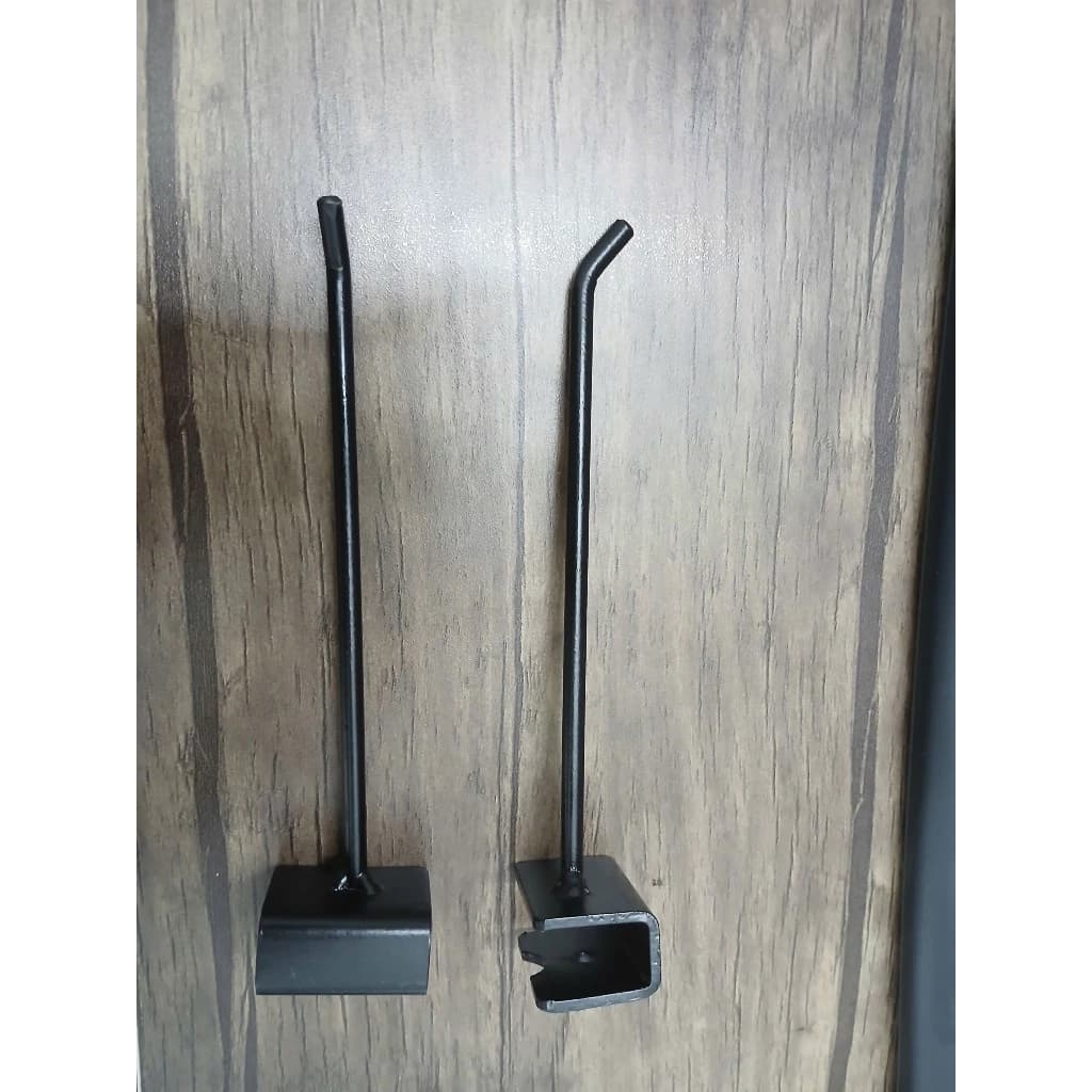Trưng Bày Cửa Hàng Thể Thao Với Móc đơn treo phụ kiện cài cây sắt 13x26mm loại 15cm 20cm màu đen | Sports store display