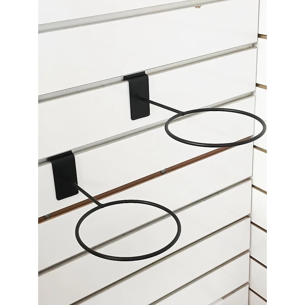 Trưng Bày Cửa Hàng Thể Thao Với Móc treo bóng cài kệ rãnh âm chất liệu sắt cao cấp chống gỉ màu đen | Sports store display