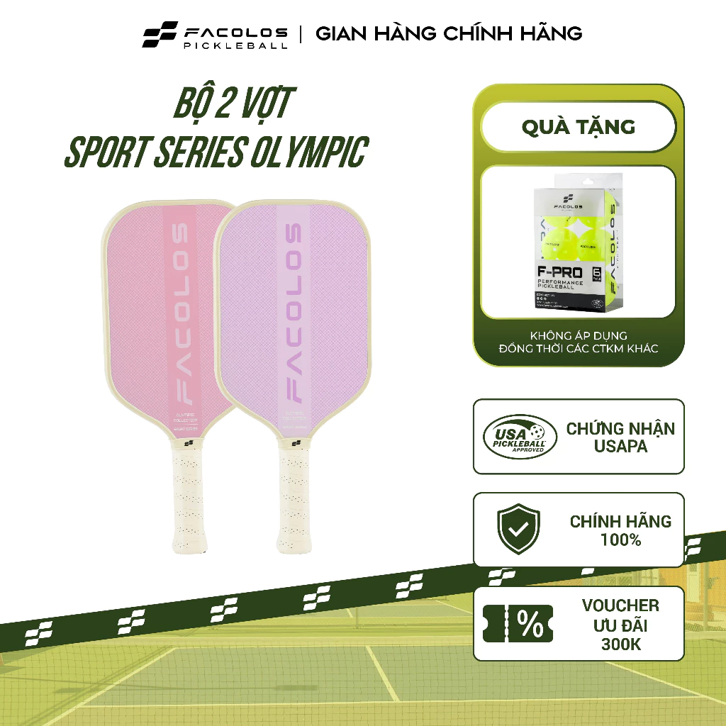 Vợt Pickleball Facolos Sport Series – Olympic Collection 16mm