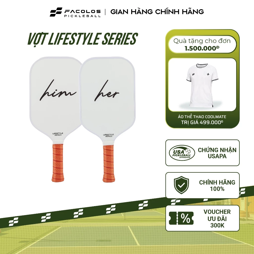 Vợt Pickleball Facolos LifeStyle 16mm Series Him & Her Collection