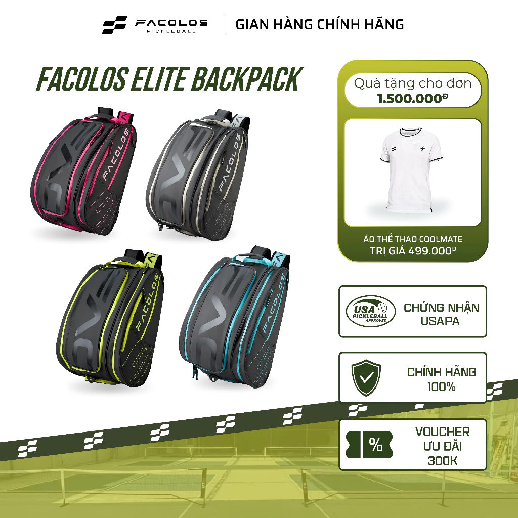 Balo Pickleball Facolos Elite Backpack - Cho Người Chơi Chuyên Nghiệp