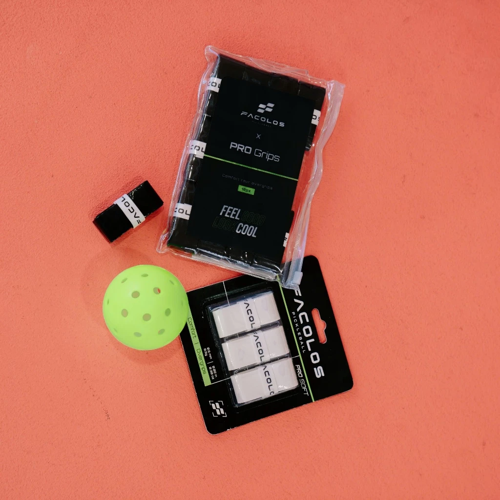 Quấn Cán Vợt Pickleball Facolos Pro Grips – Vỷ 12 Chiếc PU Cao Cấp