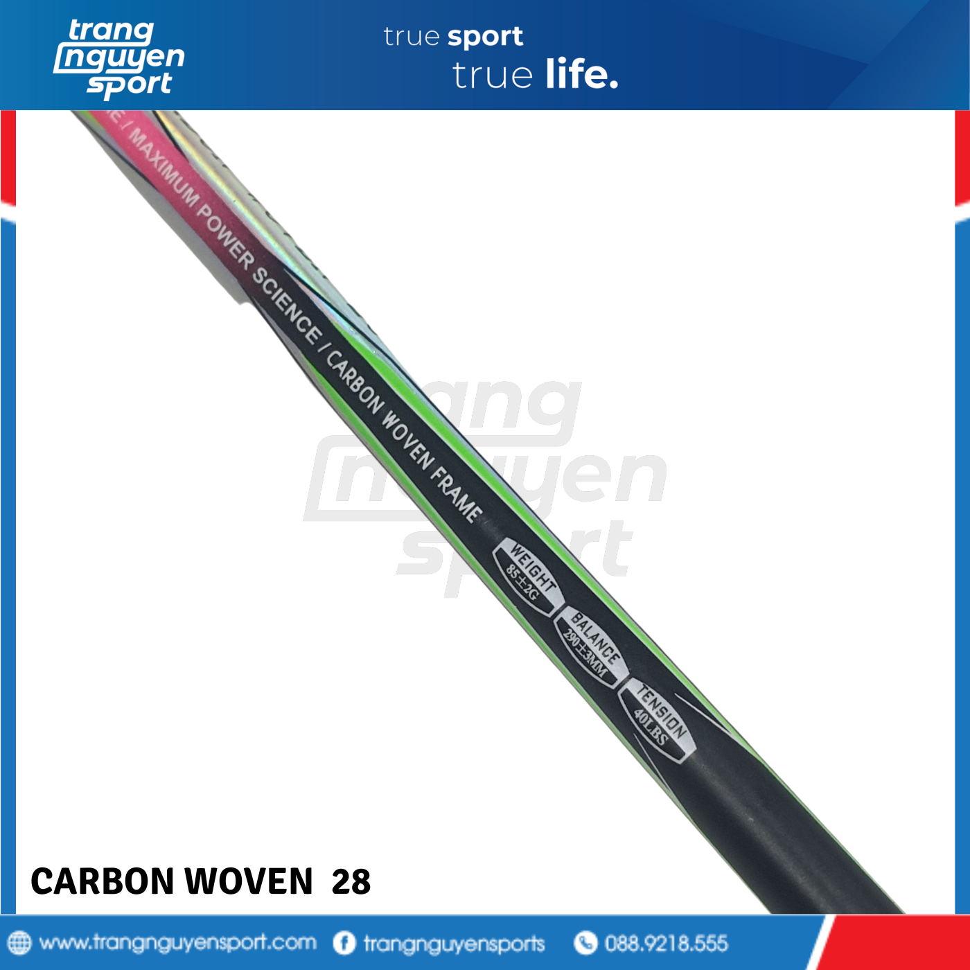 VỢT CẦU LÔNG FELET  CARBON WOVEN 28