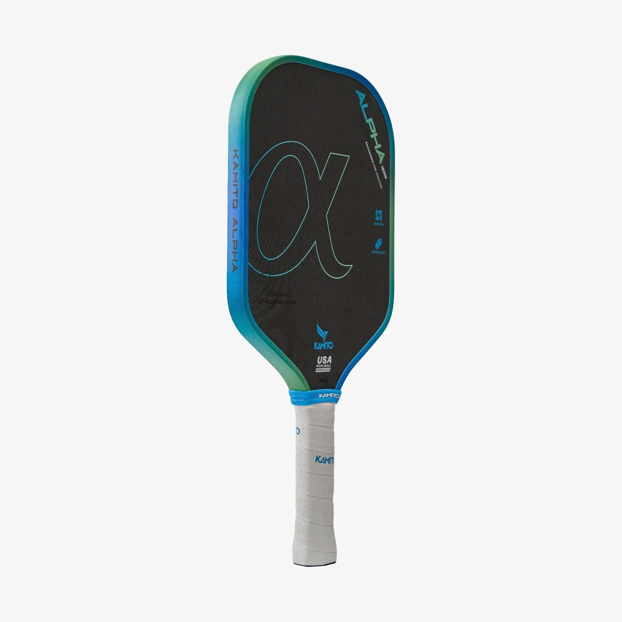 Vợt Pickleball Kamito Alpha α Lý Hoàng Nam | Xanh da trời - Bạc hà