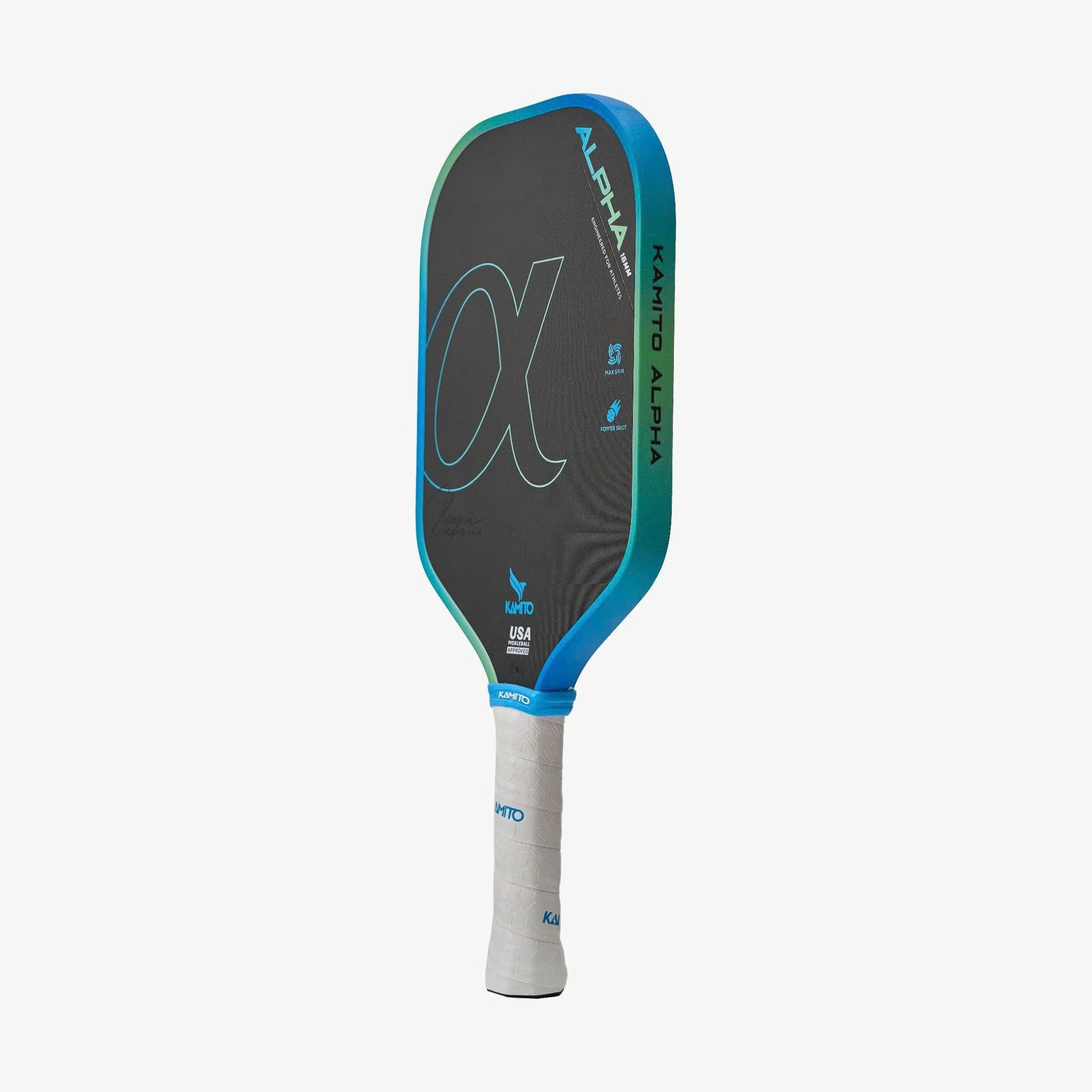 Vợt Pickleball Kamito Alpha α Lý Hoàng Nam | Xanh da trời - Bạc hà