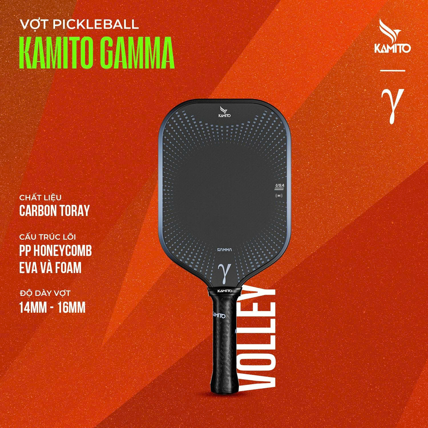 Vợt Pickleball Kamito Gamma (14mm) Màu Xanh xám | KMVPK251129