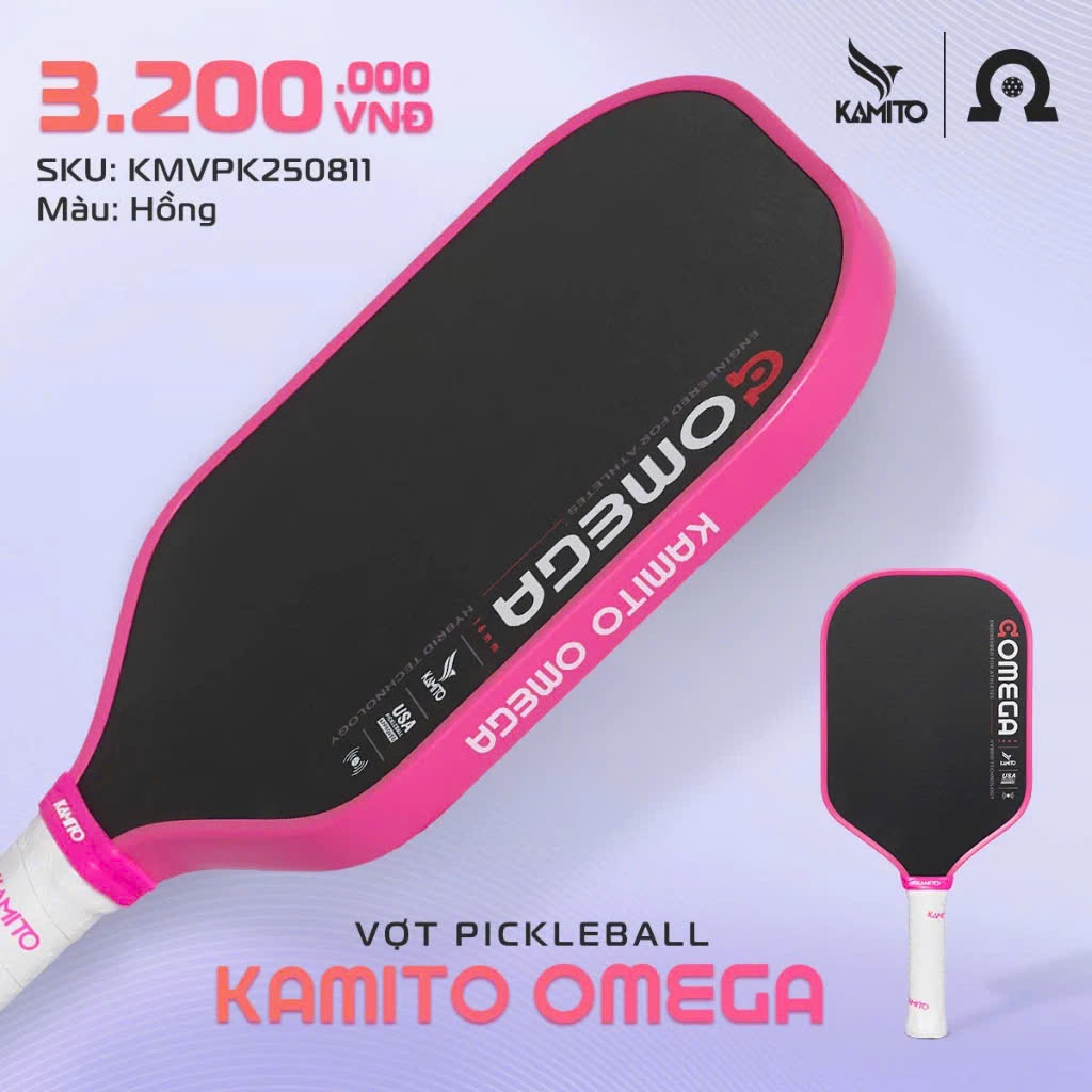 Vợt Pickleball Kamito Omega - Màu Hồng | KMVPK250811