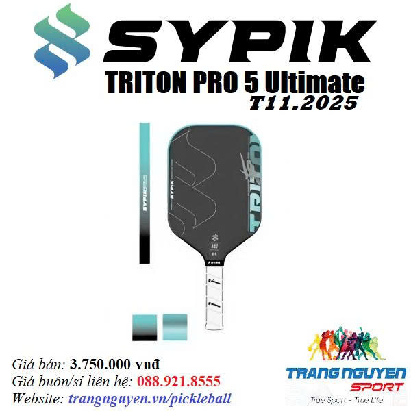 Vợt Pickleball Sypik Triton Pro 5 Ultimate - Màu Xanh