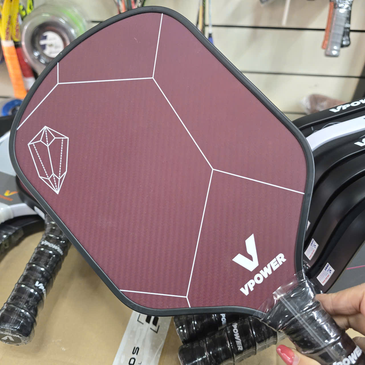 Vợt Pickleball Vpower Cabon 3D Carbon Fibre