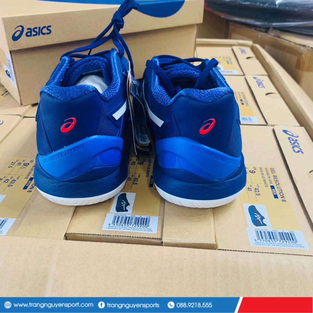 Giầy Tennis Asics Gel Resolution 8  Dive Blue/White