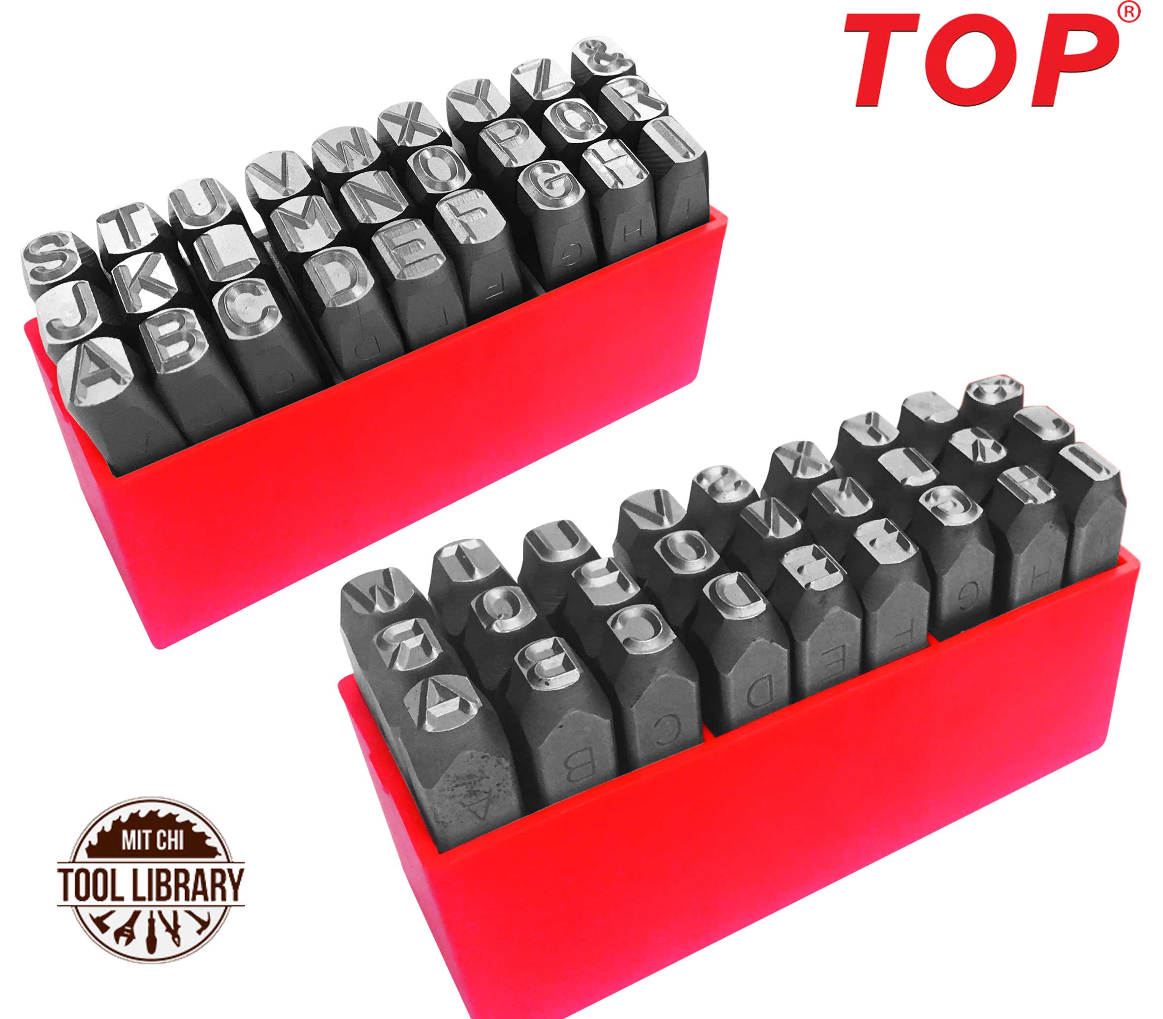 Bộ Đóng Chữ Xuôi,Chữ Ngược FULL sô từ (2mm-12mm) - TOP