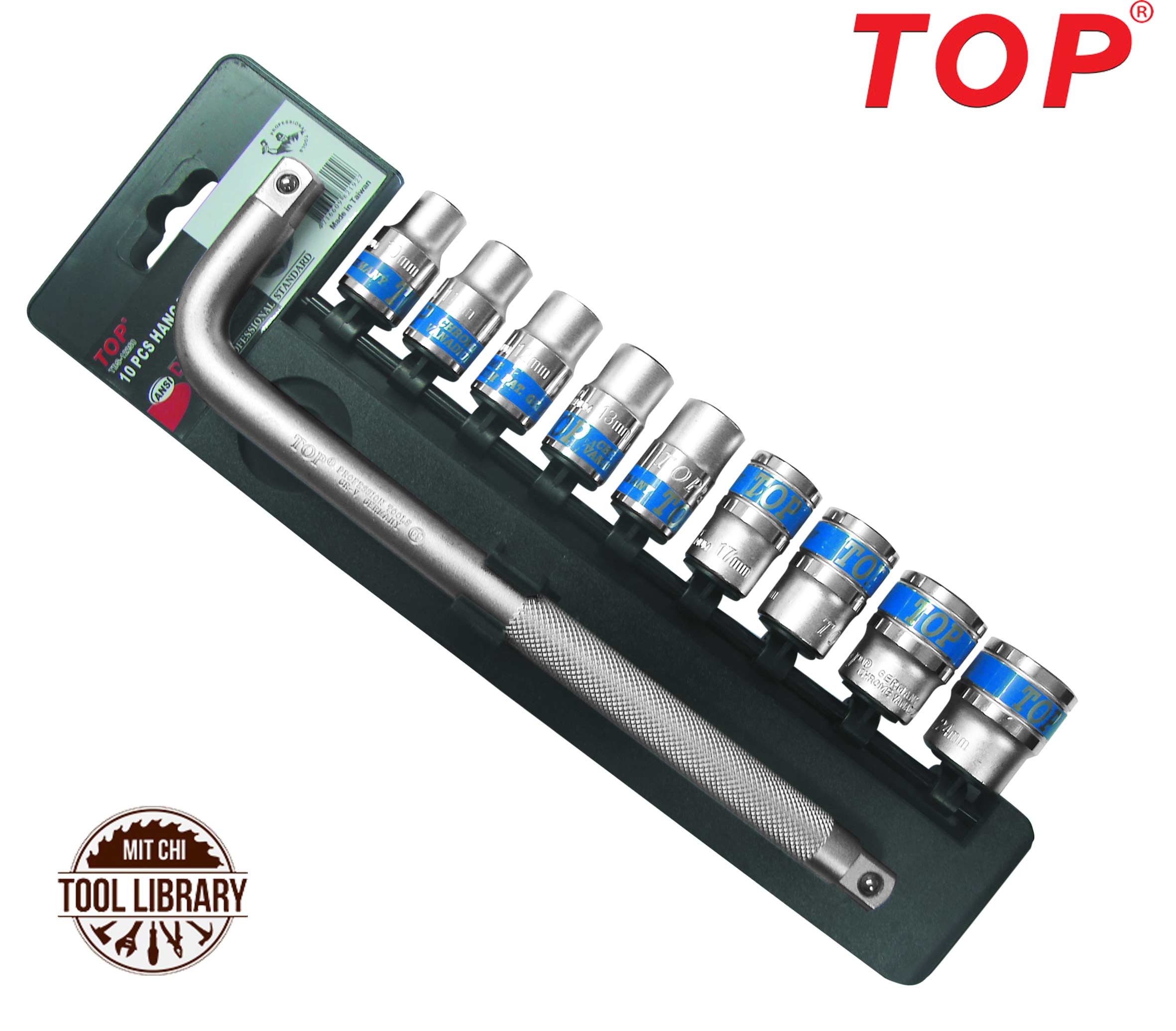 Bộ Tuýp 10 Chi Tiết 1/2 (Cần Cong L) - TOP