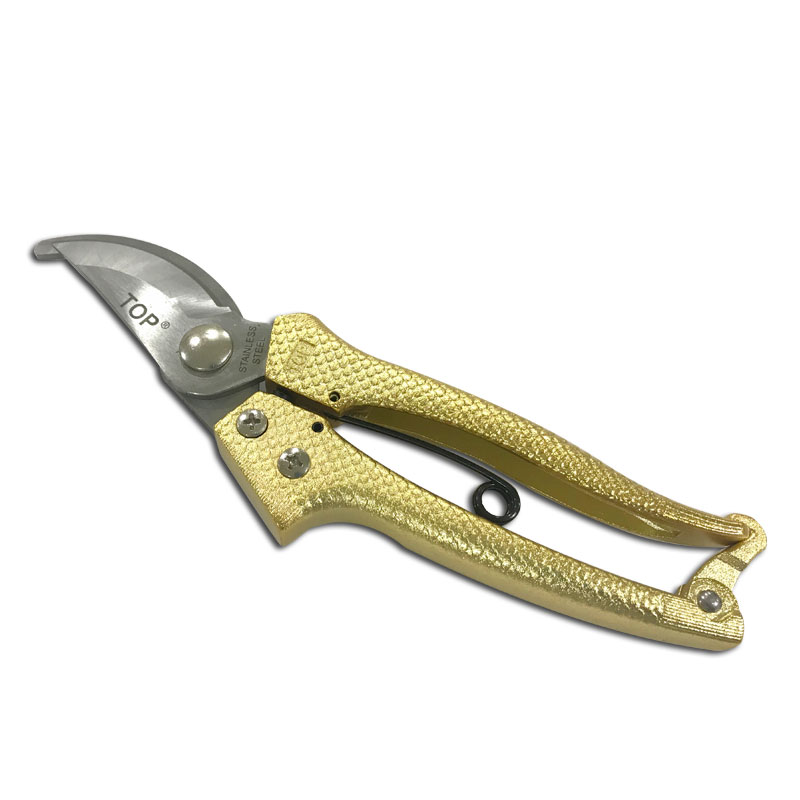 Kéo Cắt Cành 8" Cán Vảy Cá Màu Vàng Top