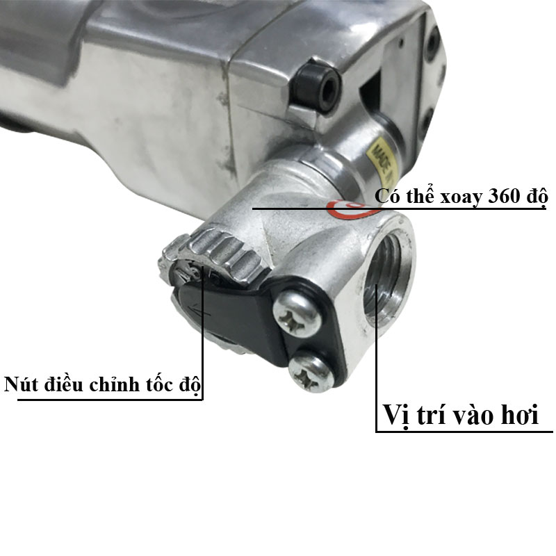 Súng Mở Tuýp Bằng Hơi 3/8" Cao Cấp (Cánh Bướm) - TOP