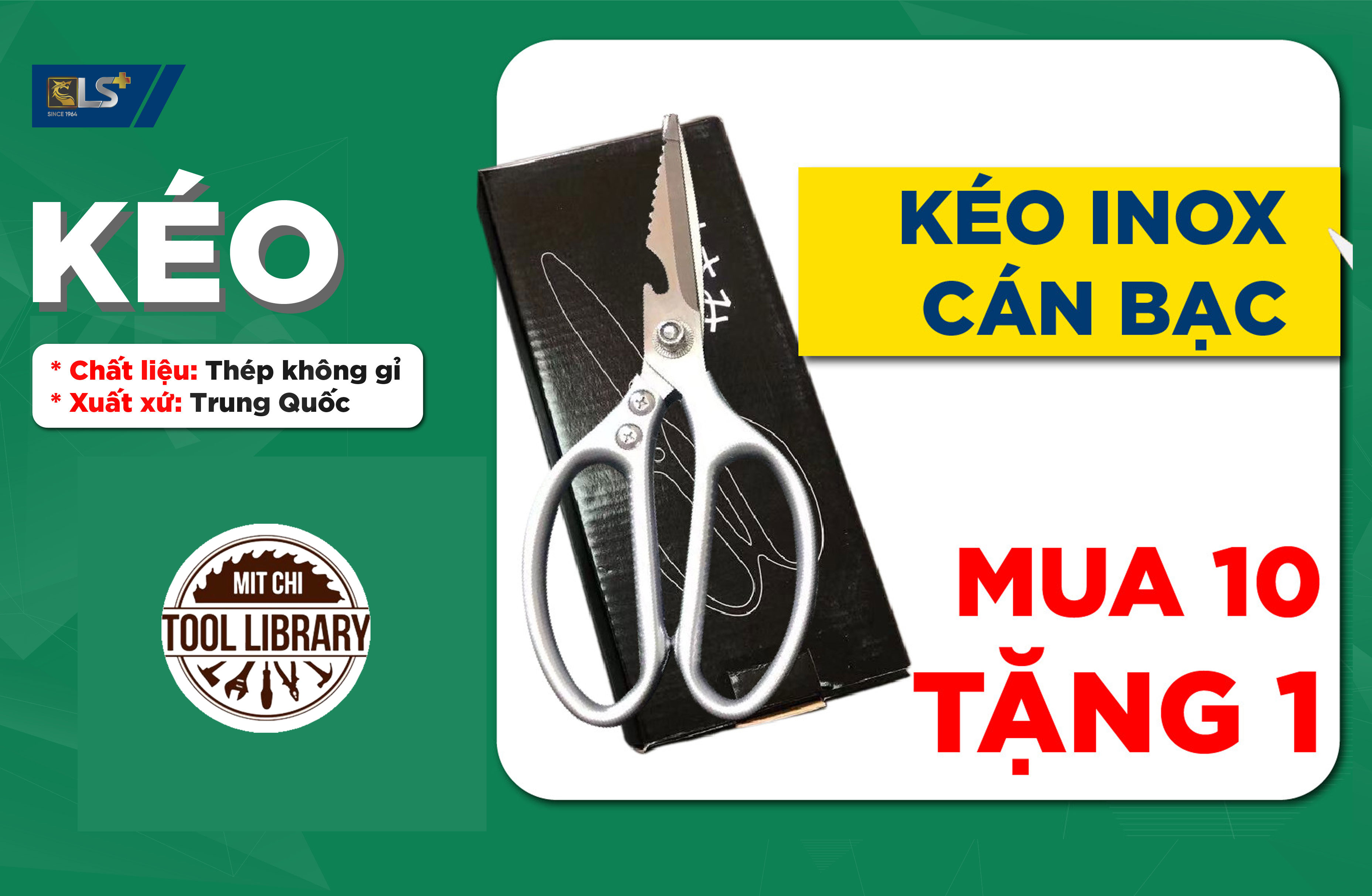 KÉO LÀM BẾP, KÉO THỦ CÔNG Kéo inox cán bạc