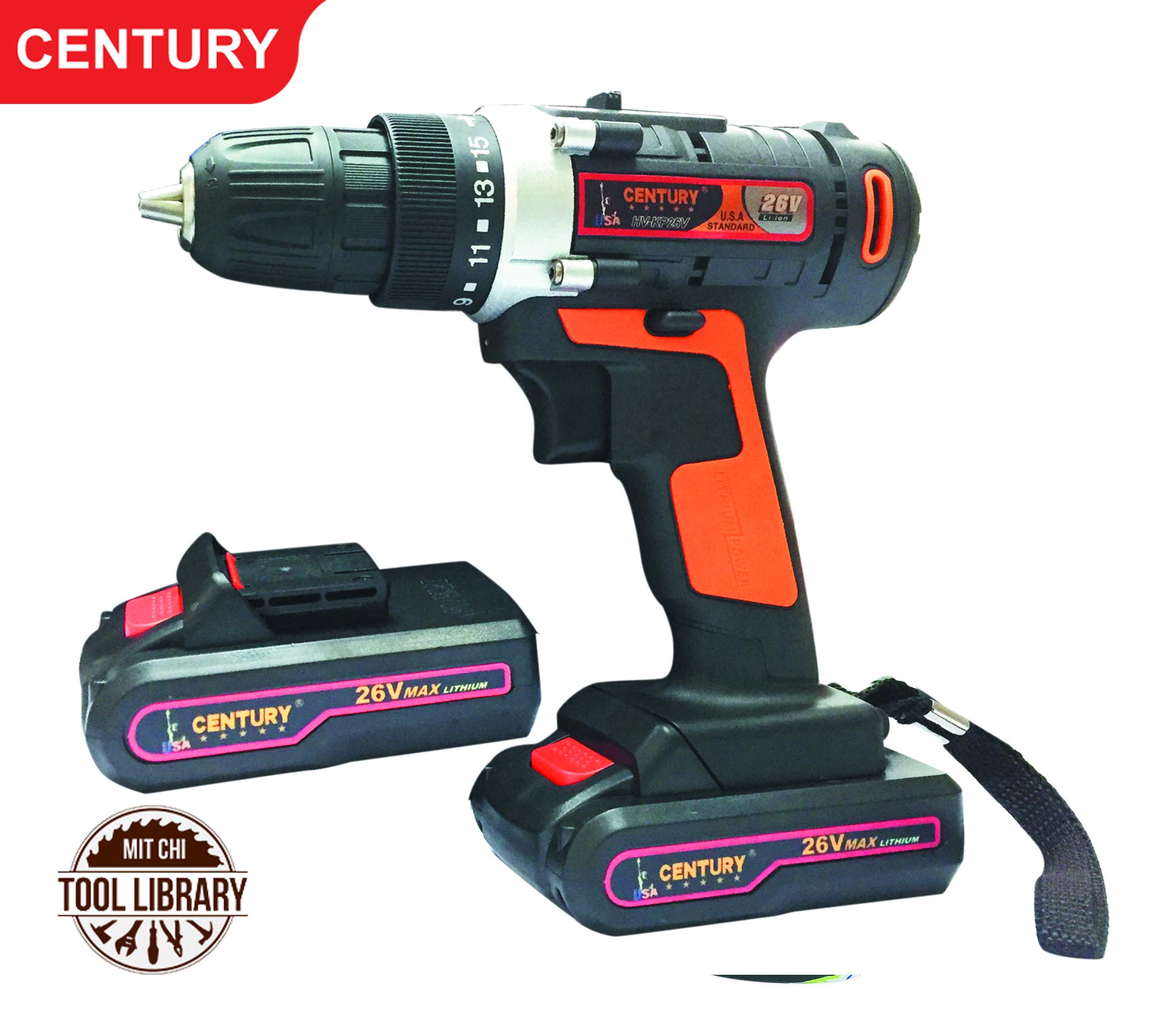 Máy Khoan Sạc Pin 26V  ( 2 Cấp Độ) - CENTURY