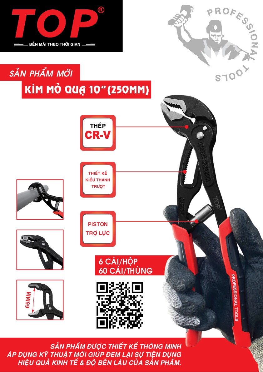 Kìm mỏ quạ Top 40'' (250mm)