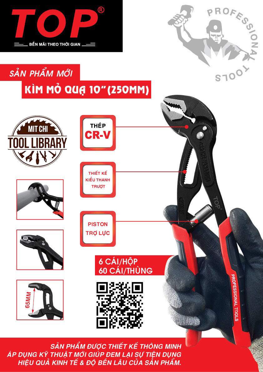 Kìm mỏ quạ Top 40'' (250mm)