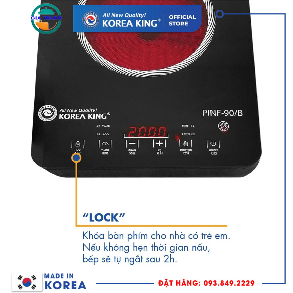 Bếp hồng ngoại Korea King - PINF-90/B