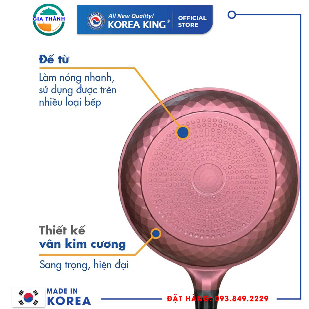 Chảo Diamond dùng cho các loại bếp (Cạn) - KFP-28DI