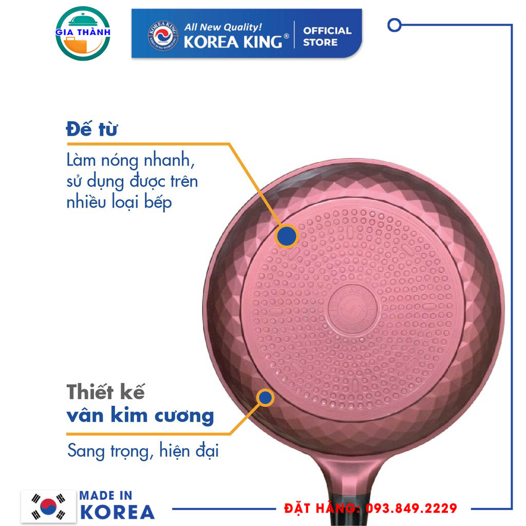 Chảo Diamond 28cm dùng cho các loại bếp  ( Lòng Sâu) - KW-28DI