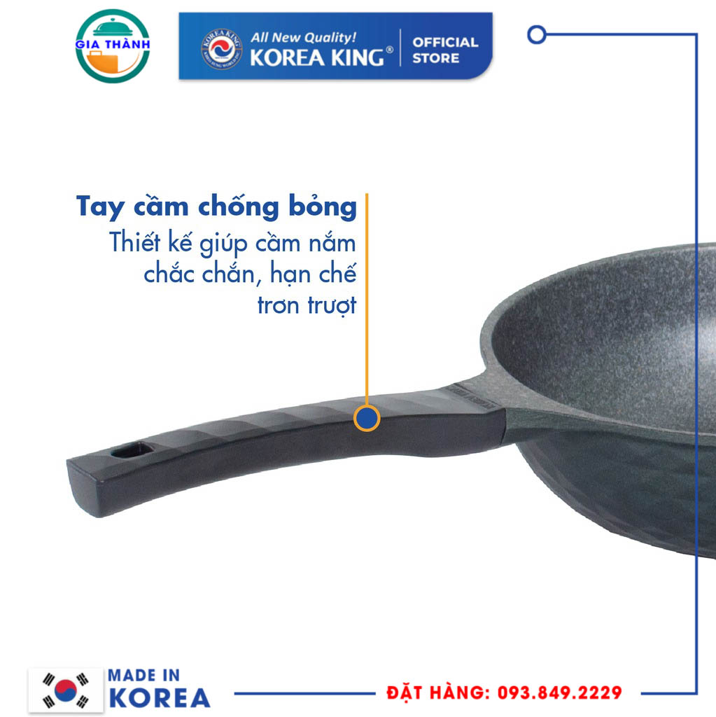 Chảo Diamond 26cm dùng cho các loại bếp  ( Lòng Sâu) - KW-26DI