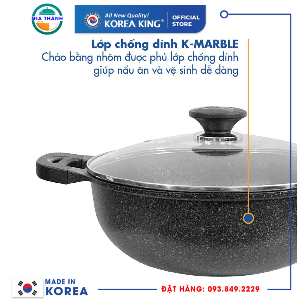 Chảo sâu 32cm quai kèm xửng hấp đa năng dùng cho các loại bếp -KW-32MSI