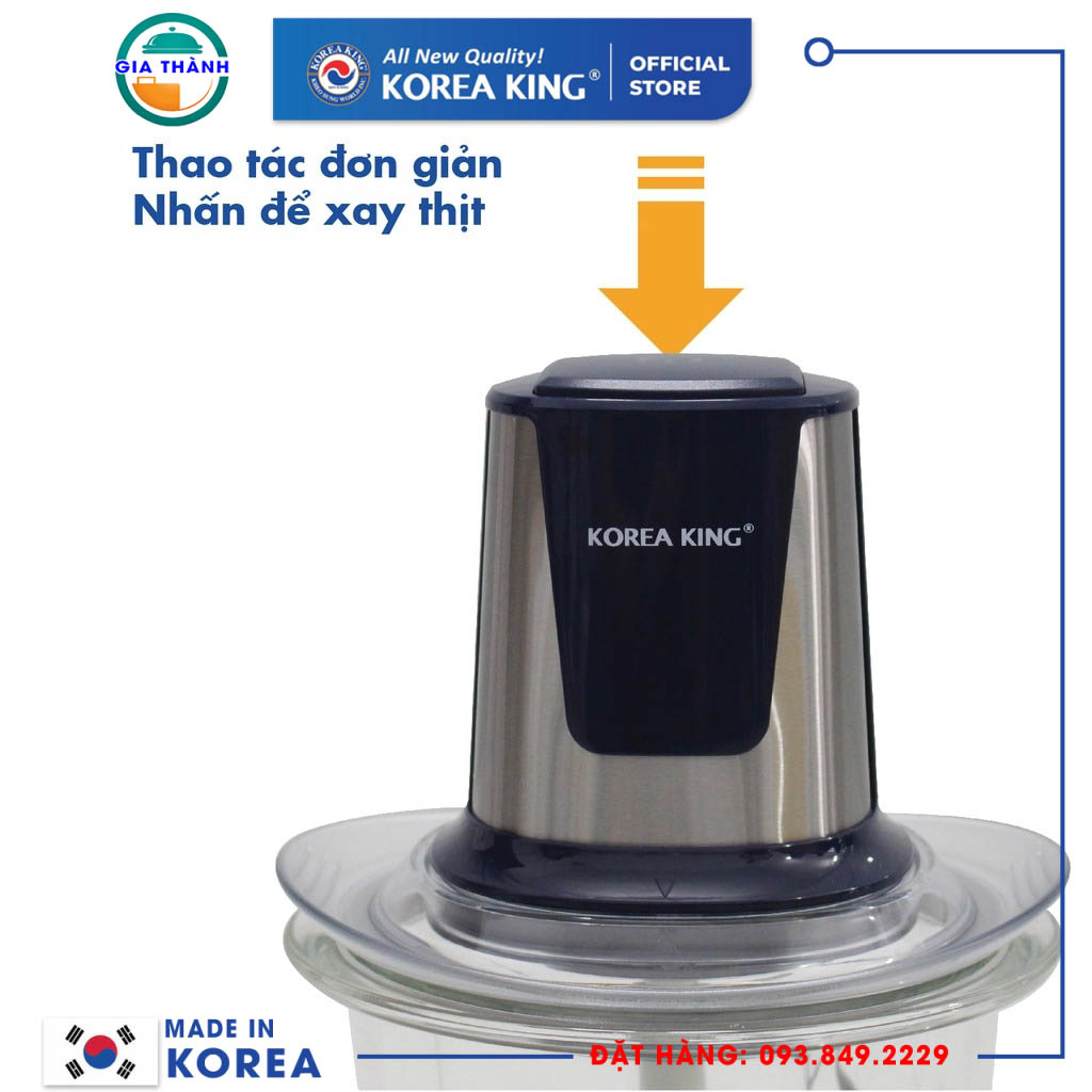 Máy xay thịt 1,5Lit 400w Korea King - PMC-15B/R/G
