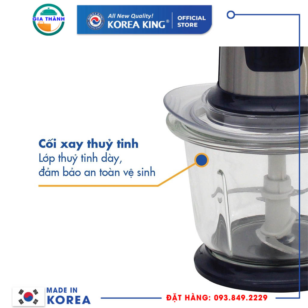 Máy xay thịt 1,5Lit 400w Korea King - PMC-15B/R/G