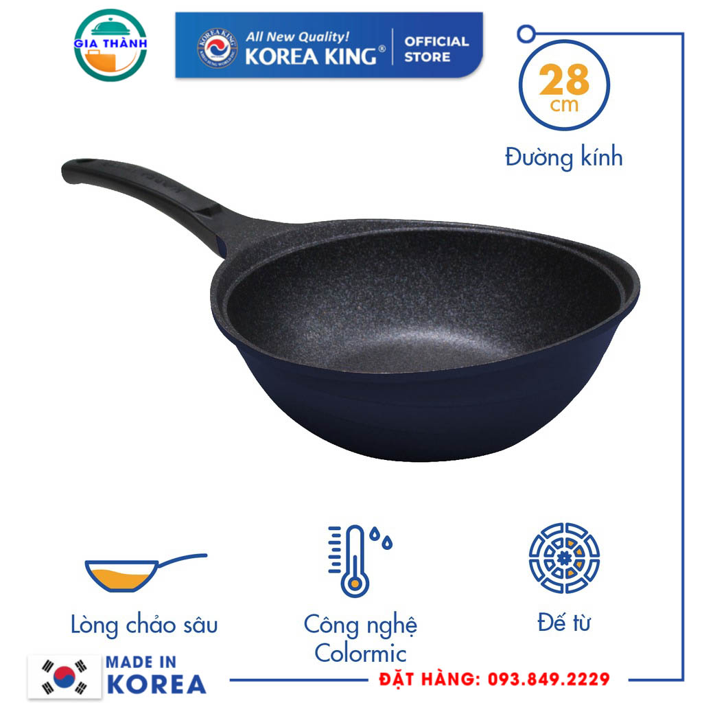 Chảo Colormic 28cm dùng cho các loại bếp  (Lòng Sâu) KW-28CI