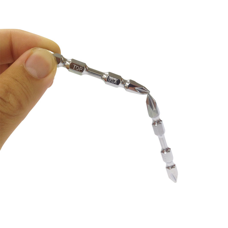 Mũi Vít 2 Đầu PH2 Xi Bóng, Ngắn 65mm, Giảm Xốc Top - 160114-DC