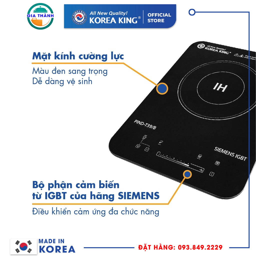 Bếp điện từ đơn Korea King - PIND-T39/B