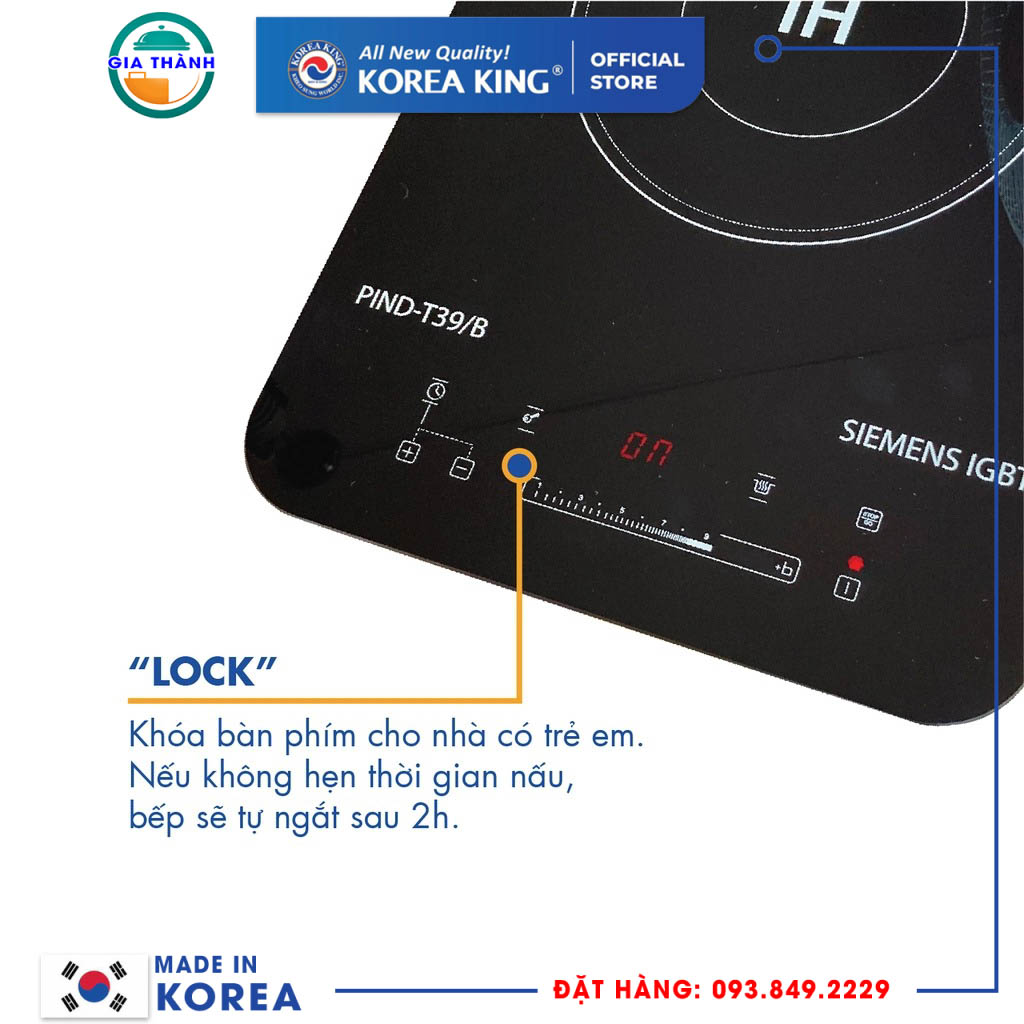 Bếp điện từ đơn Korea King - PIND-T39/B