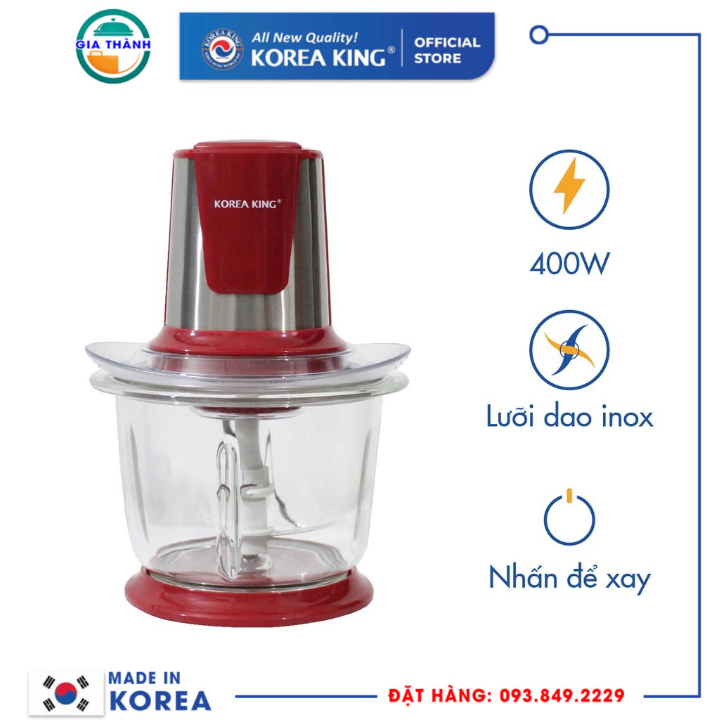 Máy xay thịt 1Lit 400w Korea King - PMC-10B/R/G
