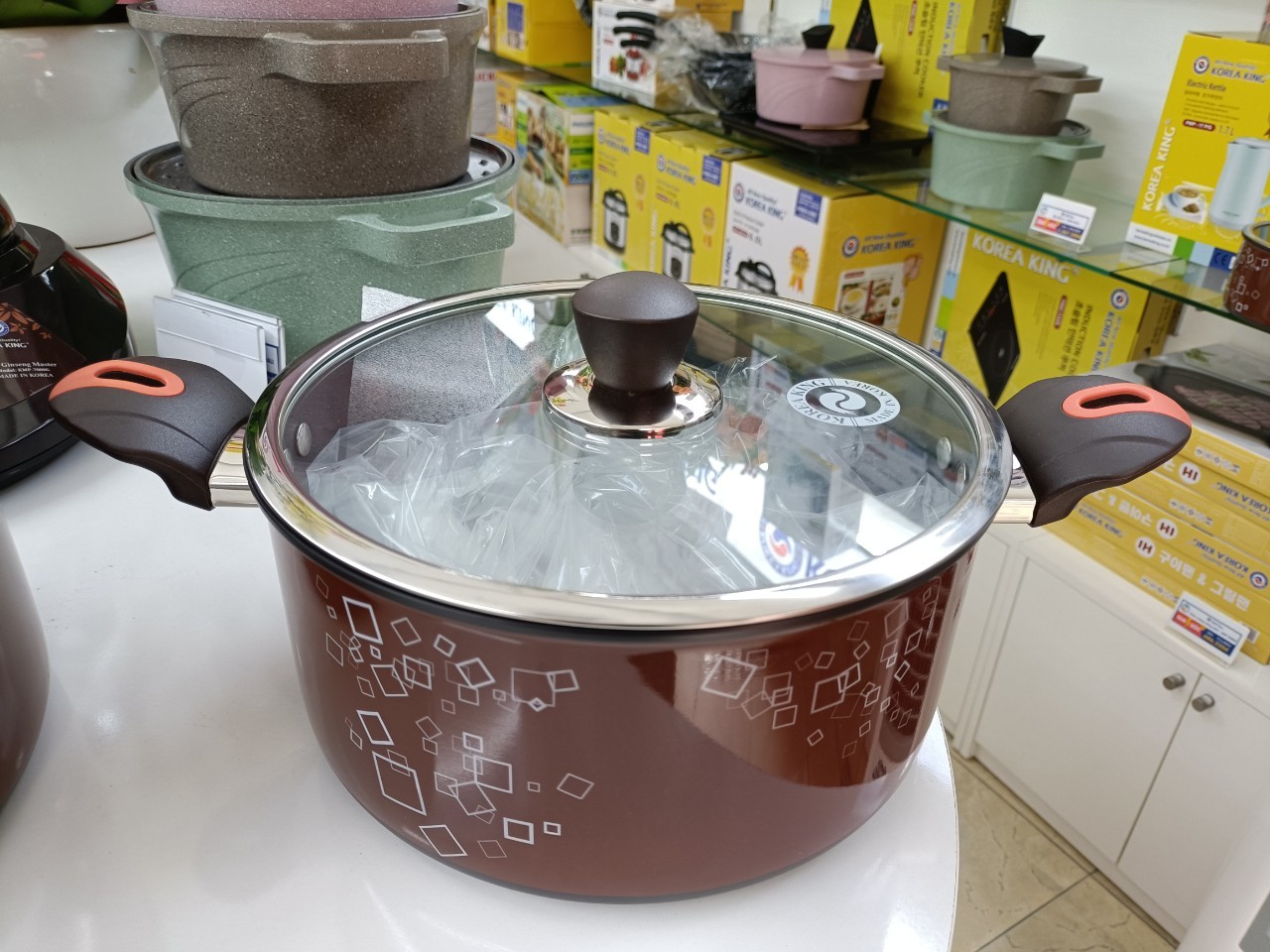 [Hàng chính hãng] - Bộ 3 nồi Cao cấp Korea King KAL-26000B (Nâu)