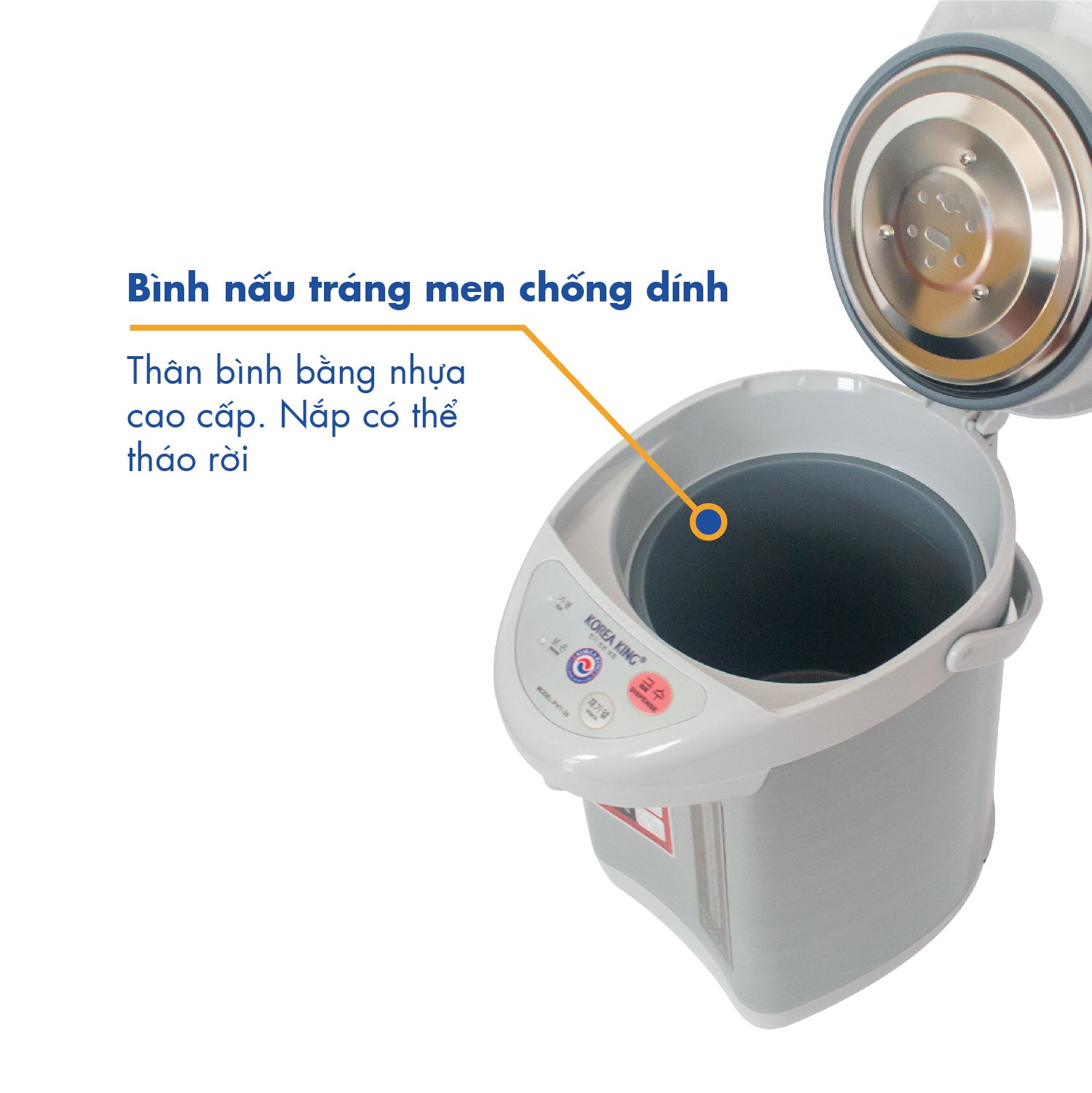 Bình thủy điện Korea King PHT-30 dung tích 3Lit