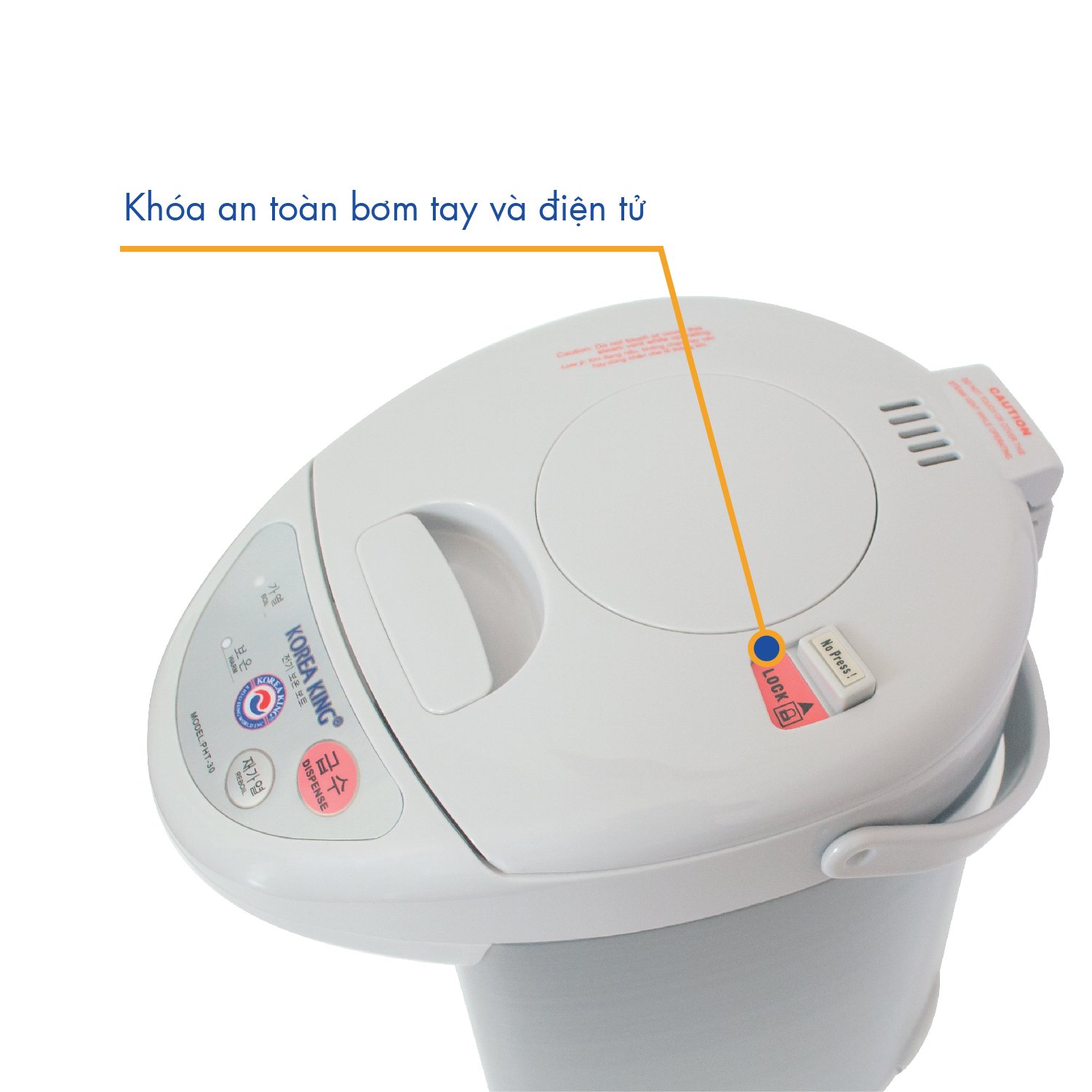 Bình thủy điện Korea King PHT-30 dung tích 3Lit