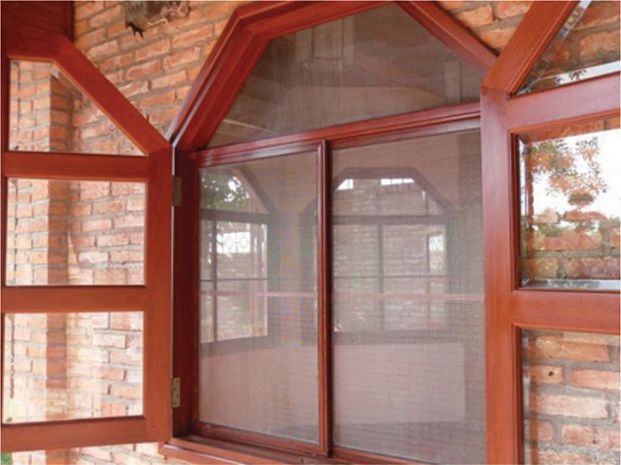 Cửa Lưới Chống Muỗi Dạng Lùa Màu Vân Gỗ