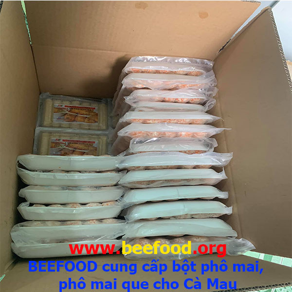 BEEFOOD Cung cấp 500kg bột phô mai + 5000 hộp phô mai que cho anh Dương Cà Mau