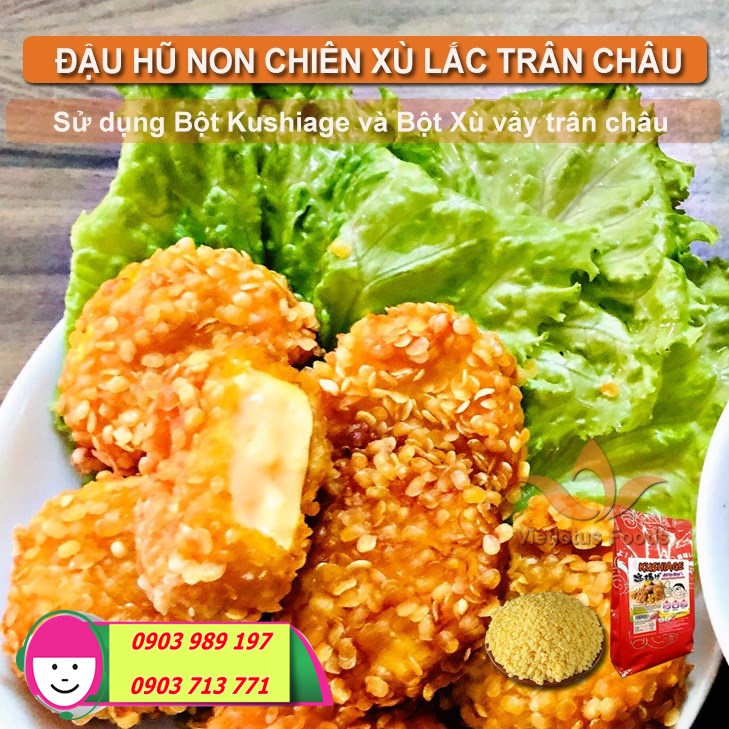 ĐẬU HŨ NON CHIÊN XÙ TRÂN CHÂU LẮC TRỨNG MUỐI