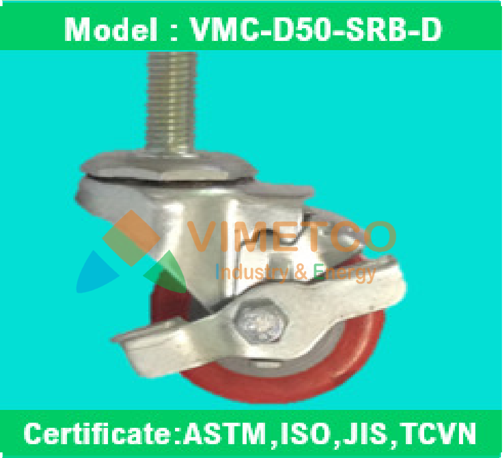 banh-xe-truc-ren-vit-d50-mau-do