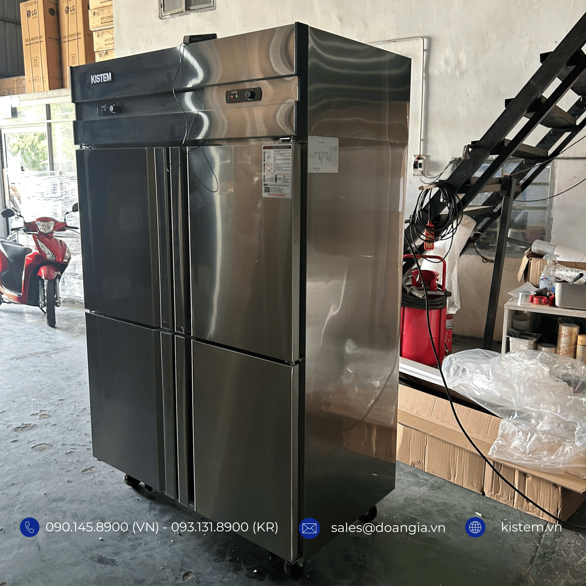 tủ đông công nghiệp 4 cánh trực tiếp