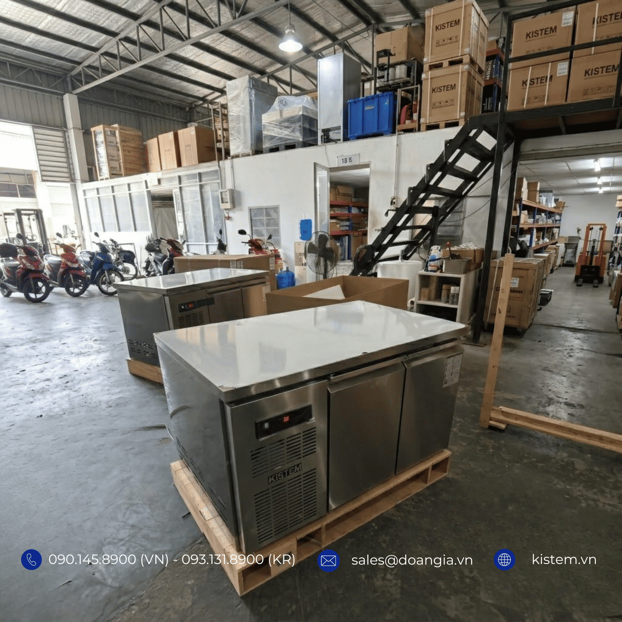 tủ bàn đông inox có quạt