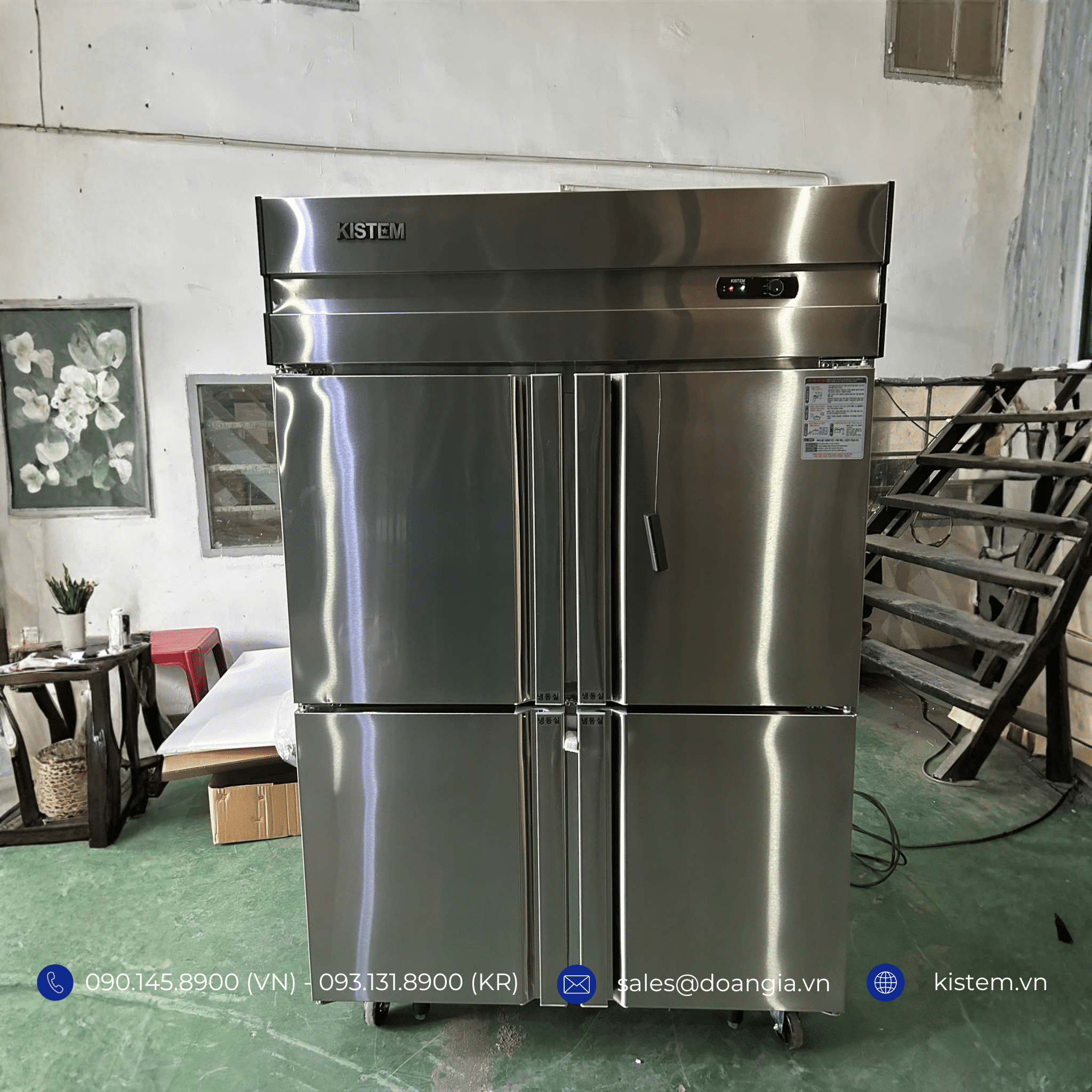 tủ đông 4 cửa không có quạt