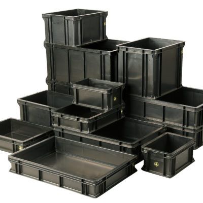 ESD plastic container