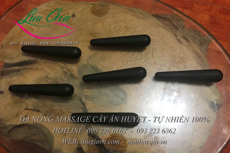 Cây ấn huyệt bằng đá nóng massage