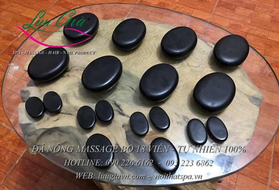 Đá nóng massage bộ 18 viên